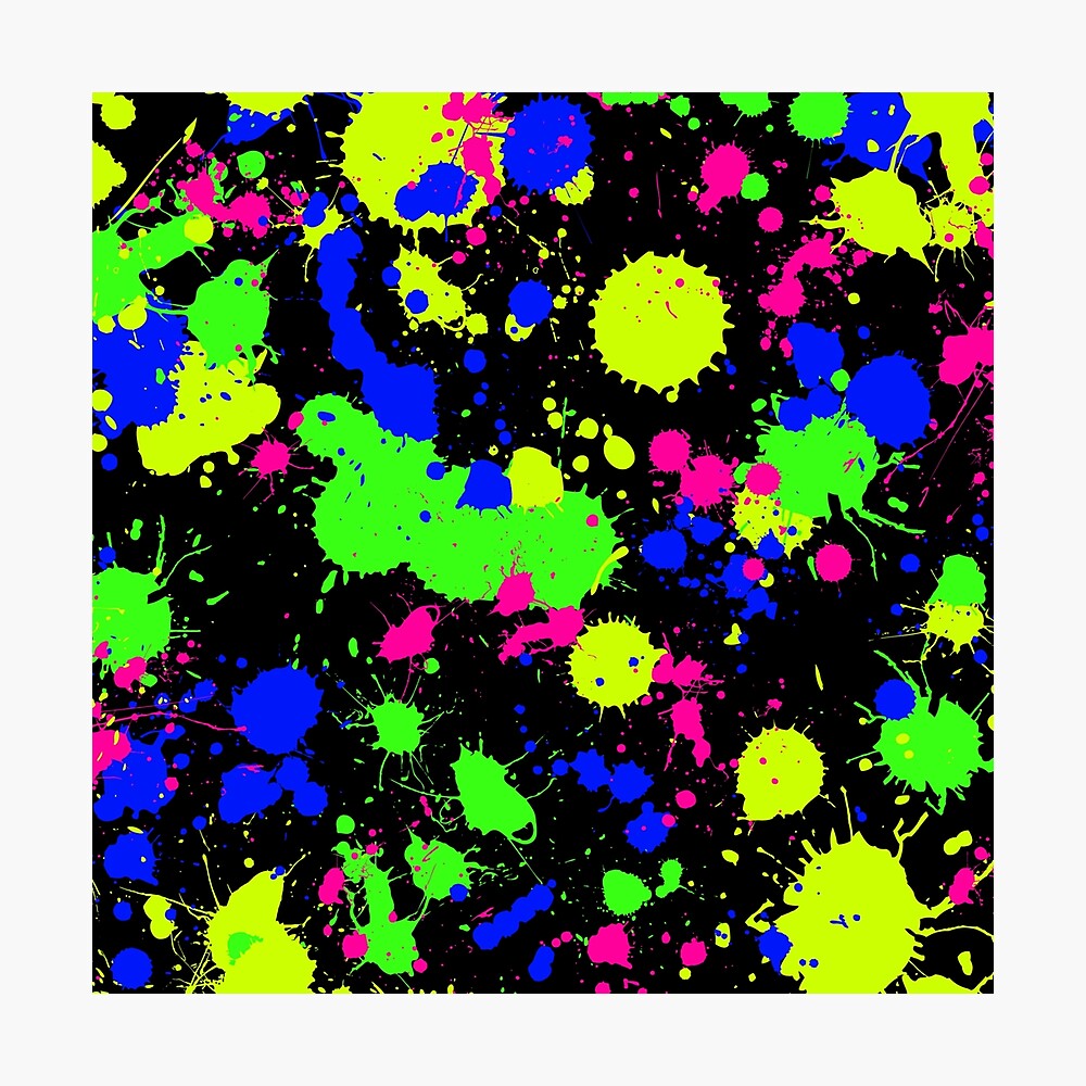 Abstract neon colors paint splash background