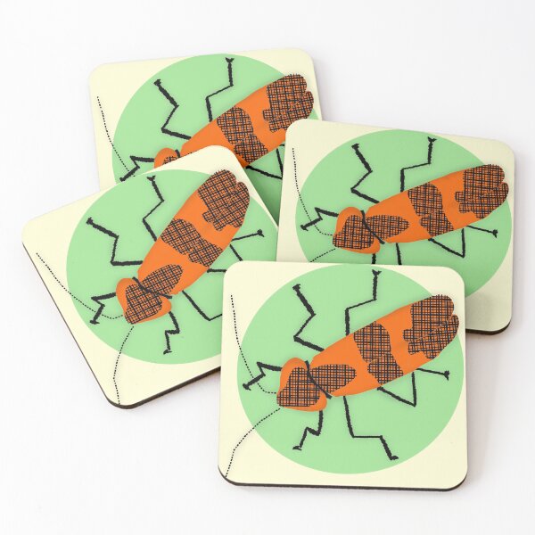 Item preview, Milkweed Beetle Bug Insect designed and sold by AmyVaidStudio.