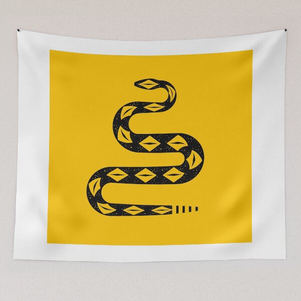 Item preview, libertarian rattlesnake viper serpent yellow flag designed and sold by matintheworld ( delcarmat ).