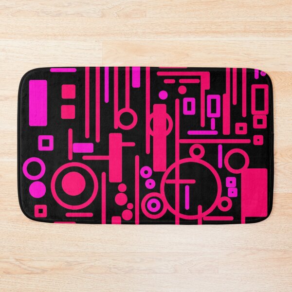 Item preview, Black Pink Circuit Mosaic designed and sold by Ngaiseot.