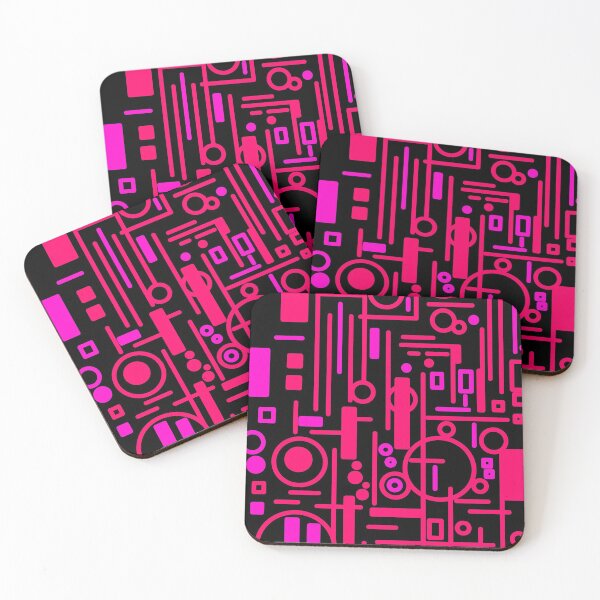 Item preview, Black Pink Circuit Mosaic designed and sold by Ngaiseot.