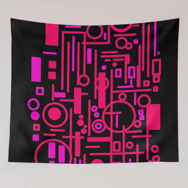 Item preview, Black Pink Circuit Mosaic designed and sold by Ngaiseot.