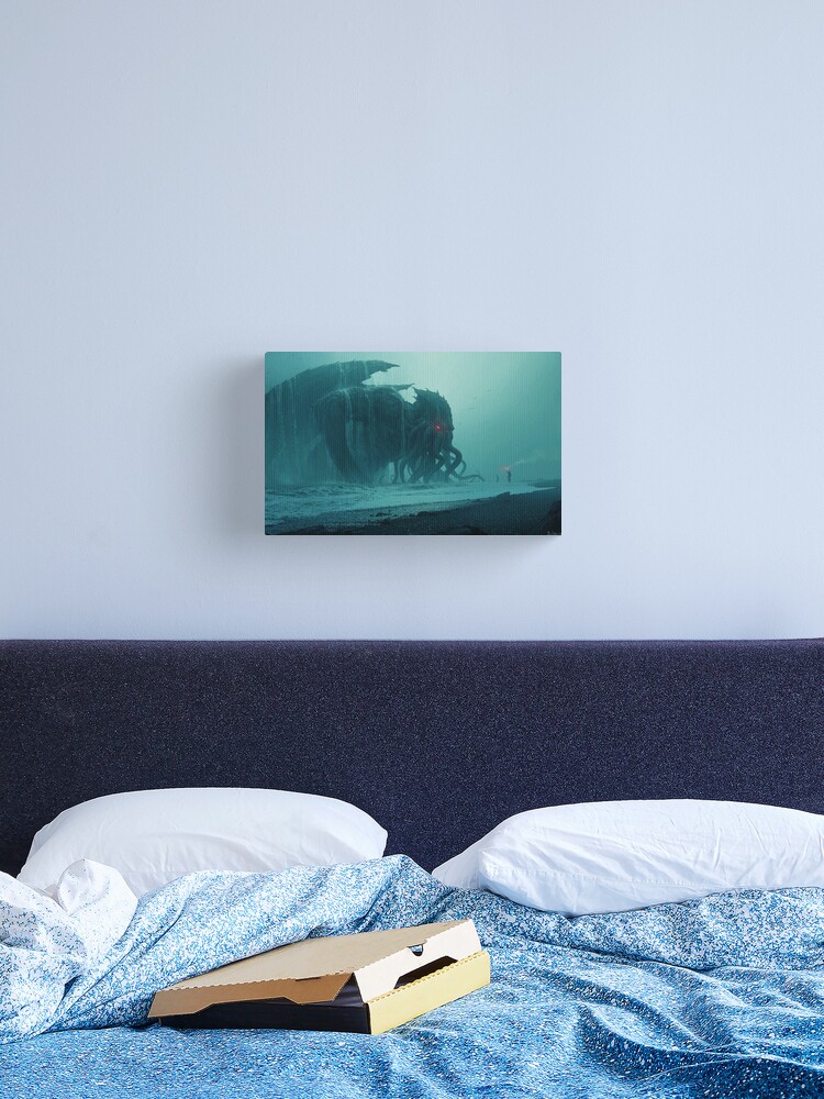 Thumbnail 1 of 3, Canvas Print, Cthulhu Awakens designed and sold by Andree Wallin.
