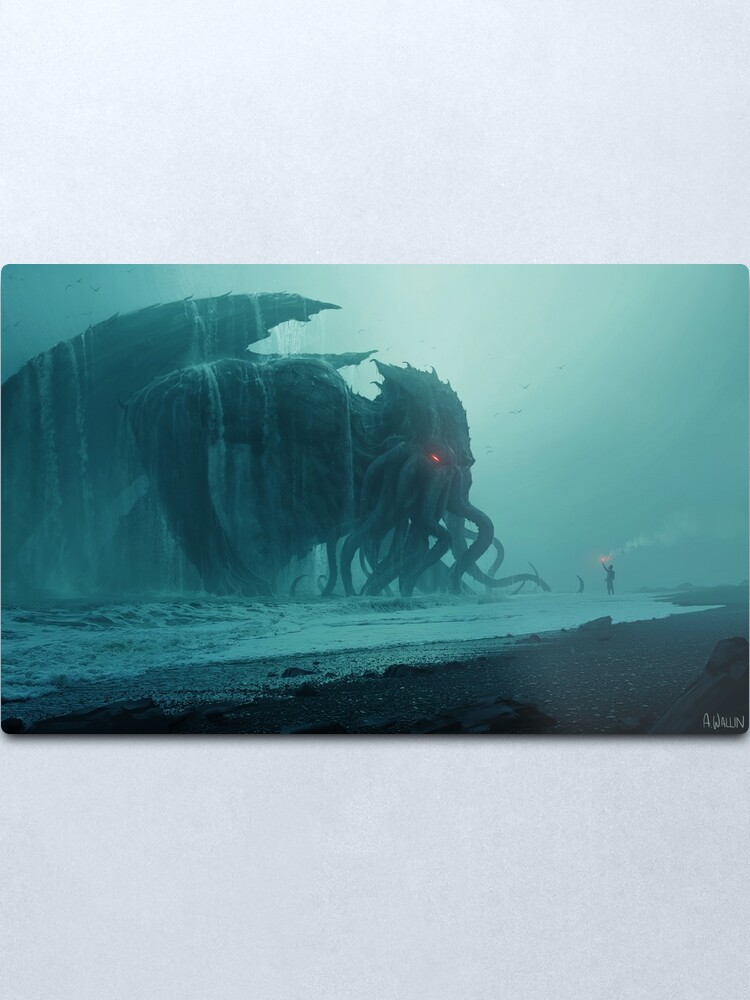 Alternate view of Cthulhu Awakens Metal Print
