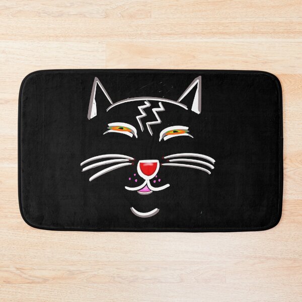 Item preview, Black cat face mask laughing black cat designed and sold by Artonmytee.