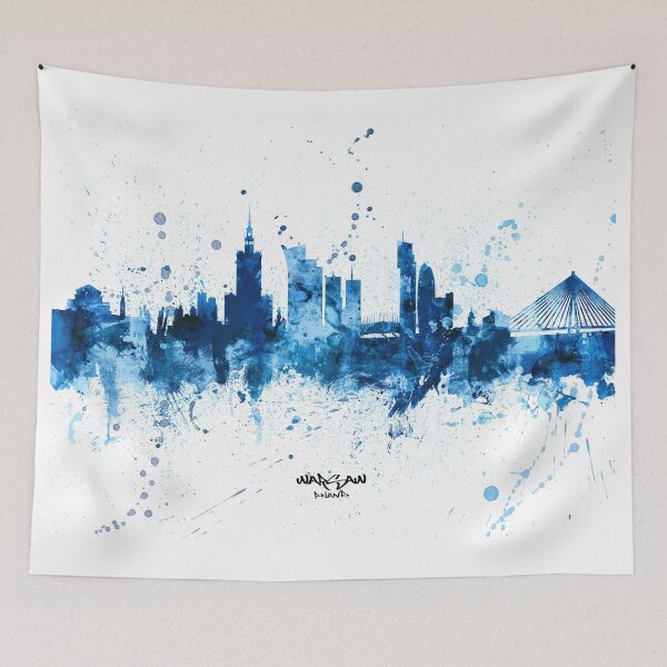 Aperçu de l'œuvre Warsaw Poland Skyline créée et vendue par ArtPrints.