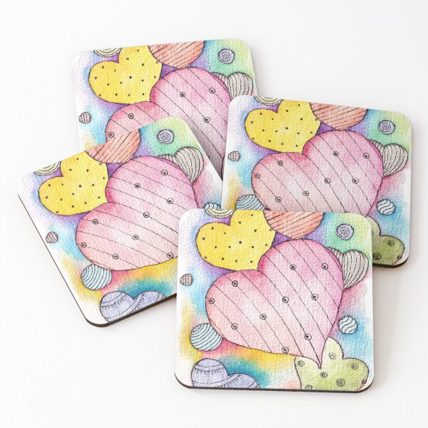Item preview, Cute Rainbow Hearts With Doodle  designed and sold by Oirabot.