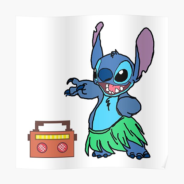 Stitch Dancing Wall Art | Redbubble