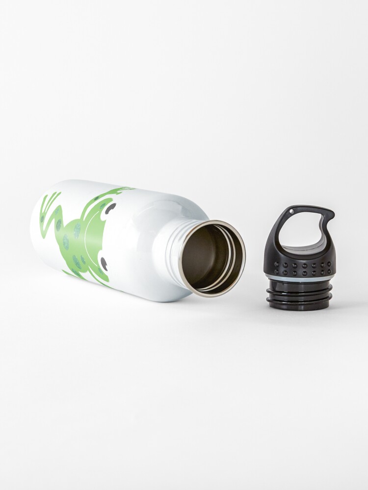 Alternate view of Cute Sparkly Dancing Green Frog Water Bottle