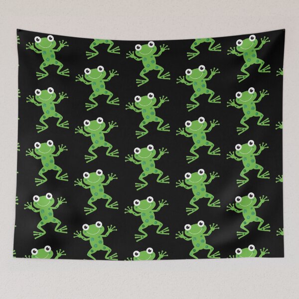 Item preview, Cute Sparkly Dancing Green Frog designed and sold by VicEllisArt.