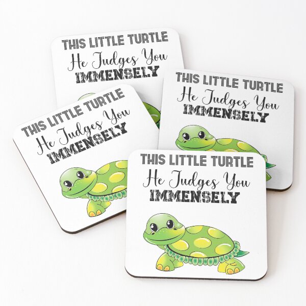 Item preview, This Little Turtle He Judges You Immensely Funny tiny turtle designed and sold by unique things.