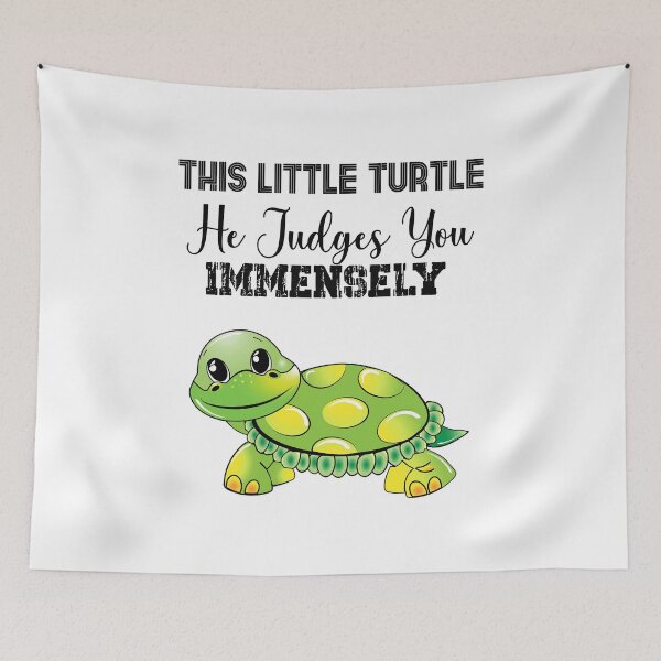 Item preview, This Little Turtle He Judges You Immensely Funny tiny turtle designed and sold by unique things.