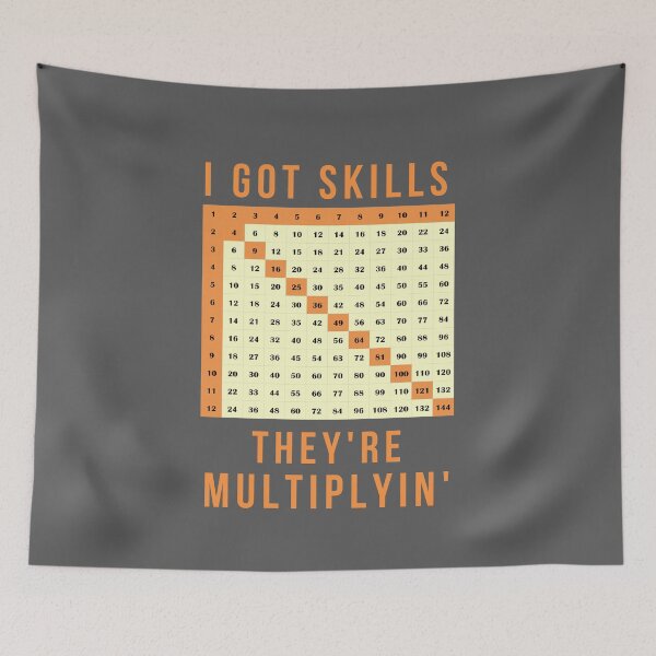 Item preview, I got skills They're multiplyin' | Multiplication table - Funny Math Design for Teachers, Teacher Day, Teacher Gifts designed and sold by K-icon.