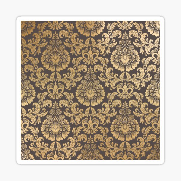 Swirls Damask Pattern 7 Sticker