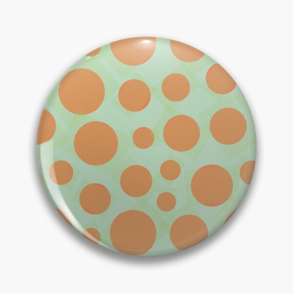 Item preview, orange polka dots on green designed and sold by rysunki-malunki.