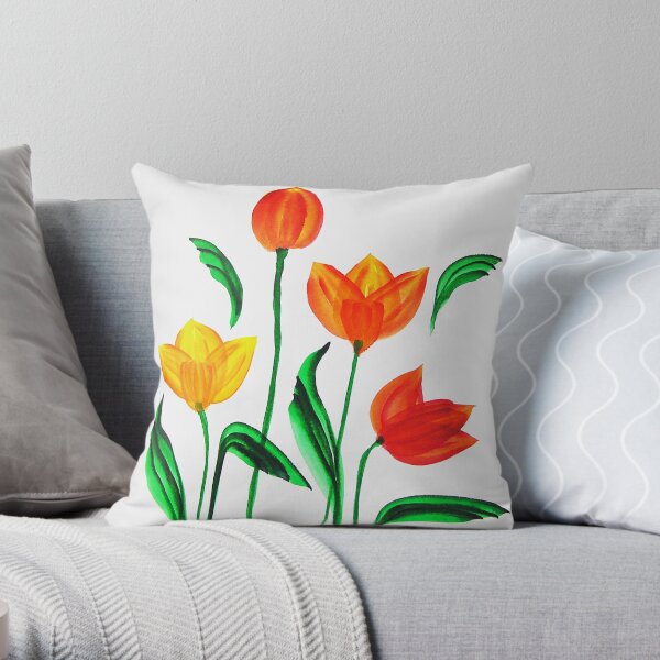 Tulpen / Aquarell Dekokissen