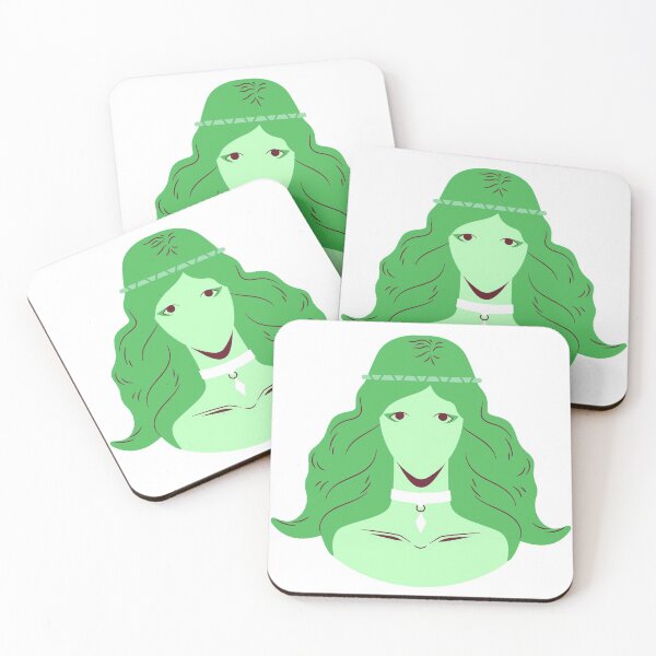 Item preview, My Green Boho Girl - trendy color - designed and sold by Kha-oula.
