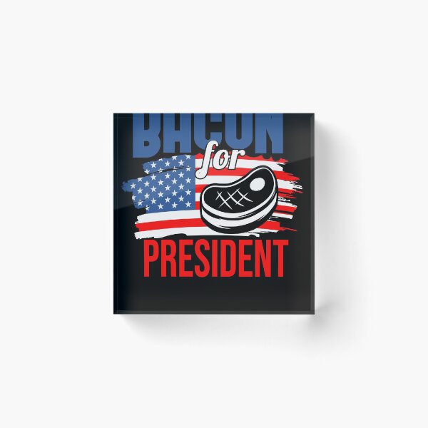 Item preview, Bacon for president shirt funny design designed and sold by Grinover.