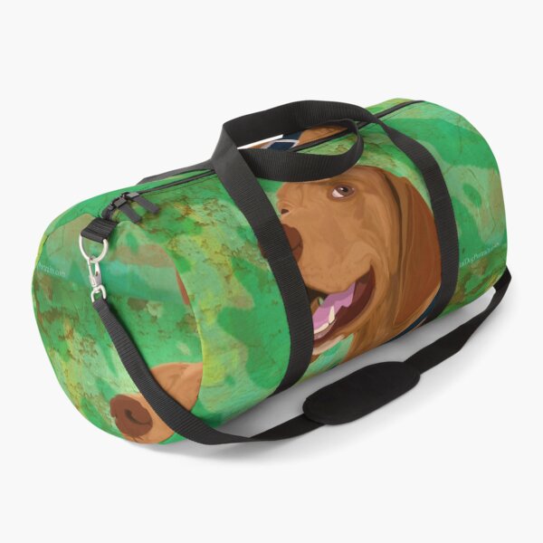 Item preview, Smiling Brown Vizsla on Green Background designed and sold by ibadishi.