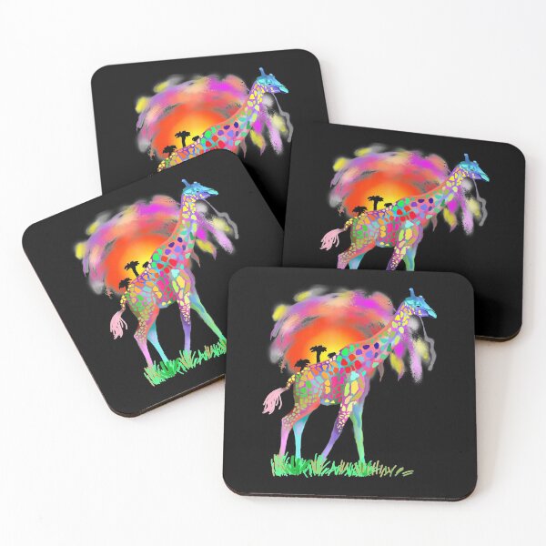 Item preview, Colorful Rainbow Tribal Giraffe Africa Animal Lover designed and sold by ManishDayal.