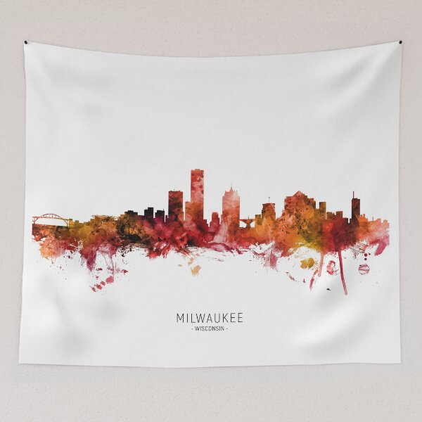 Artikelvorschau, Milwaukee Wisconsin Skyline entworfen und verkauft von ArtPrints.