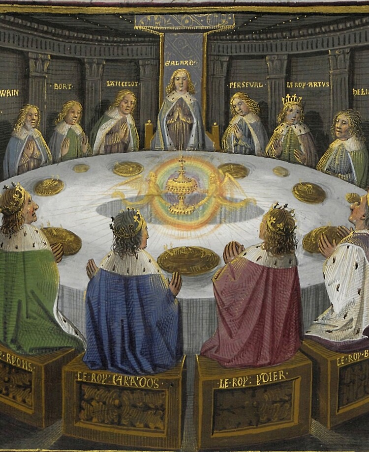 Funda y vinilo para «Caballeros la mesa redonda Rey Excalibur Merlin Camelot Holy Grail Quest» de | Redbubble