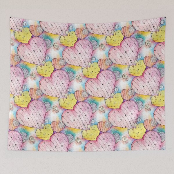 Item preview, Rainbow Hearts Colorful Pattern  designed and sold by Oirabot.