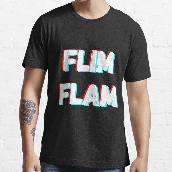 FLIM FLAM Flamingo Don't Burn Mens T-Shirt - BLACK