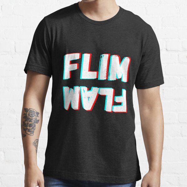 FLIM FLAM Flamingo Don't Burn Mens T-Shirt - BLACK