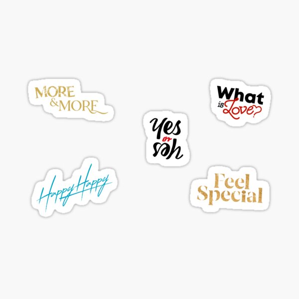 twice songs stickers logos sticker for sale by wasabigraphic redbubble