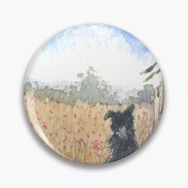 Item preview, A Border collie dog meditates on a summer field designed and sold by SusanAlisonArt.