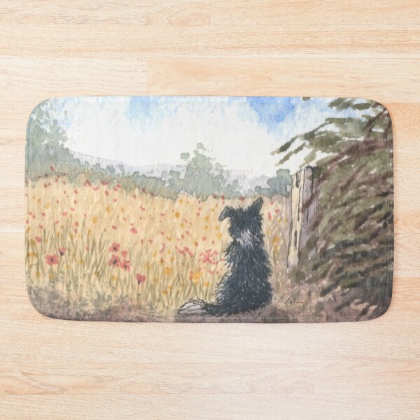 Item preview, A Border collie dog meditates on a summer field designed and sold by SusanAlisonArt.