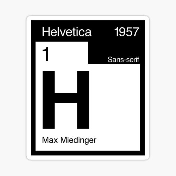Item preview, Helvetica Periodic Logo 2 (in black) designed and sold by electricFIELD.