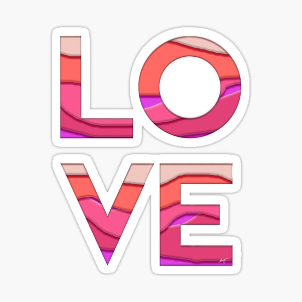 Pink Love (cutout) Sticker