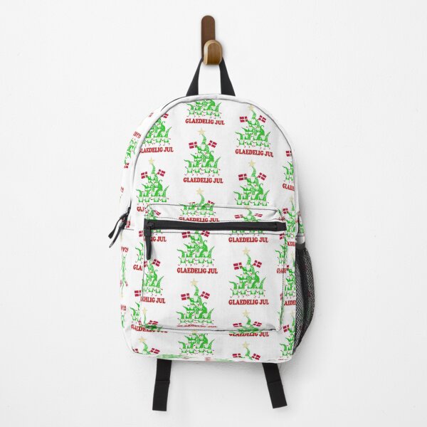 Item preview, Glaedelig Jul Nordic Gnomes Christmas Tree Tomte Nisse Flags Danish flag designed and sold by funnytshirtemp.