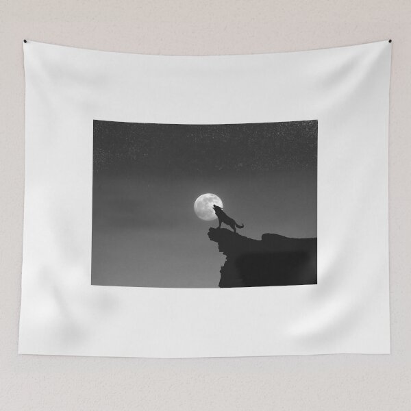 Item preview, iconic howling lone mountain wolf  designed and sold by 6059.