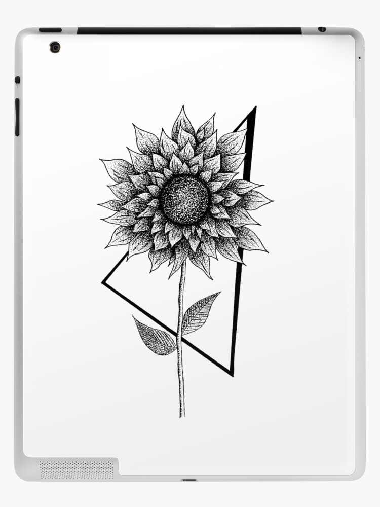 Funda y vinilo para iPad «Girasol, flor dotwork y diseño de tatuajes» de  VasilisLam | Redbubble