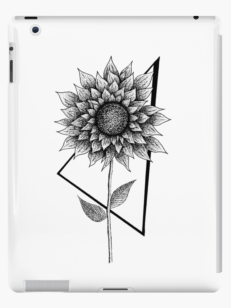 Funda y vinilo para iPad «Girasol, flor dotwork y diseño de tatuajes» de  VasilisLam | Redbubble