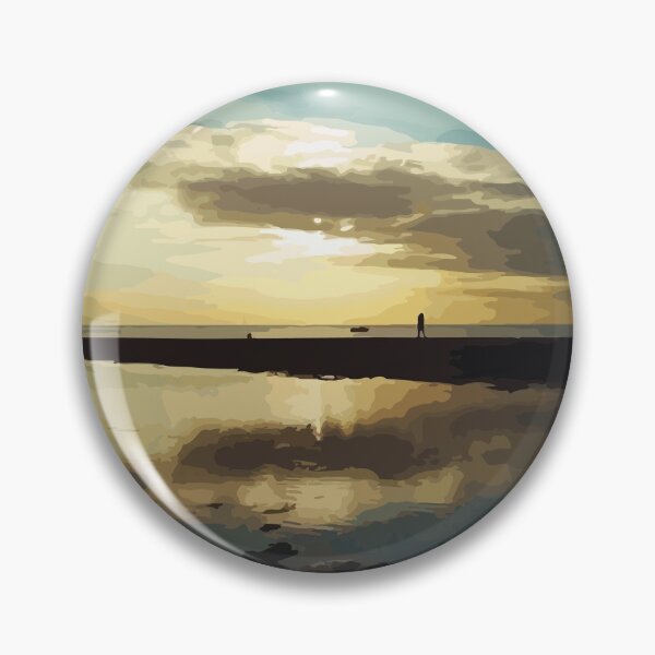 Item preview, Sunset beach reflection Margate UK designed and sold by am-mantilla2156.