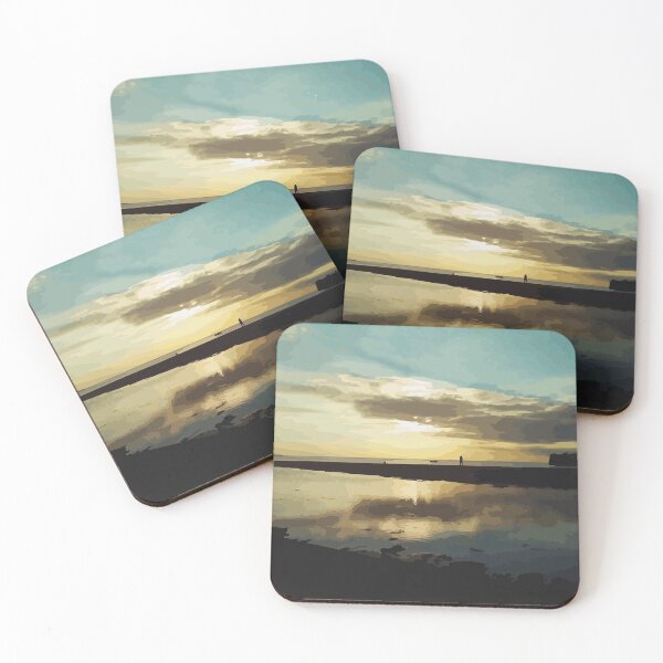 Item preview, Sunset beach reflection Margate UK designed and sold by am-mantilla2156.