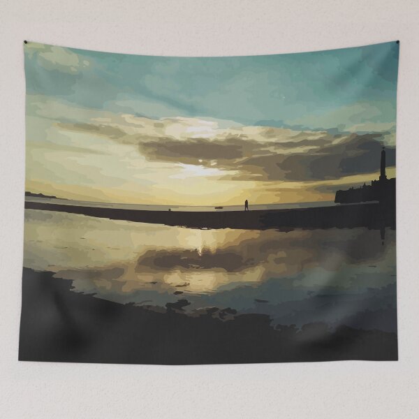 Item preview, Sunset beach reflection Margate UK designed and sold by am-mantilla2156.
