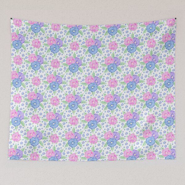 Aperçu de l'œuvre Composition de fleurs et de feuilles brodées. Motif floral rustique créée et vendue par AidanShea.