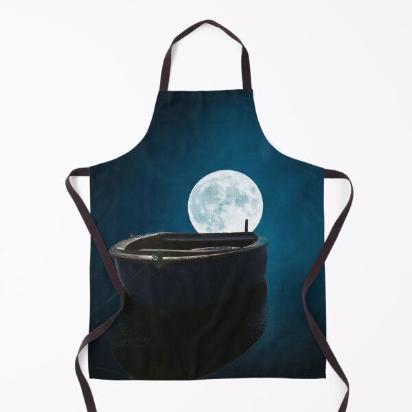 Item preview, Hermoso barco de noche de luna llena con vista al lago - bestseller designed and sold by August-E.