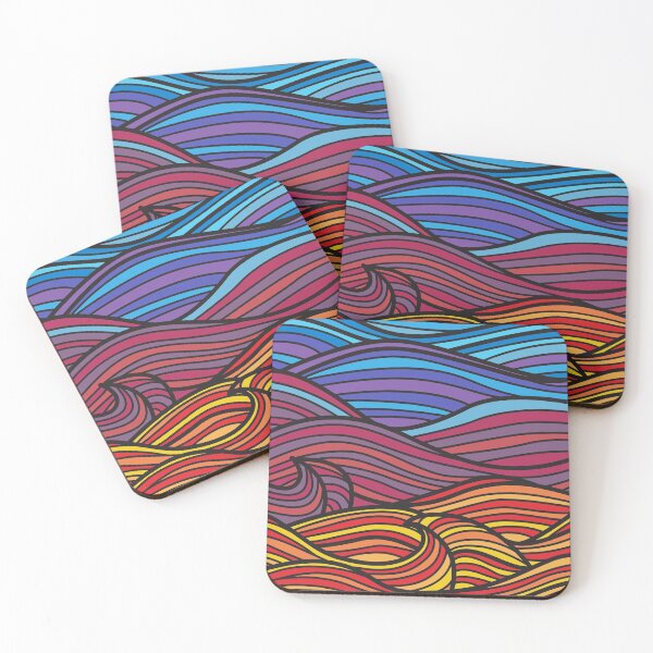 Item preview, Sea waves with colors designed and sold by magenta-dream.