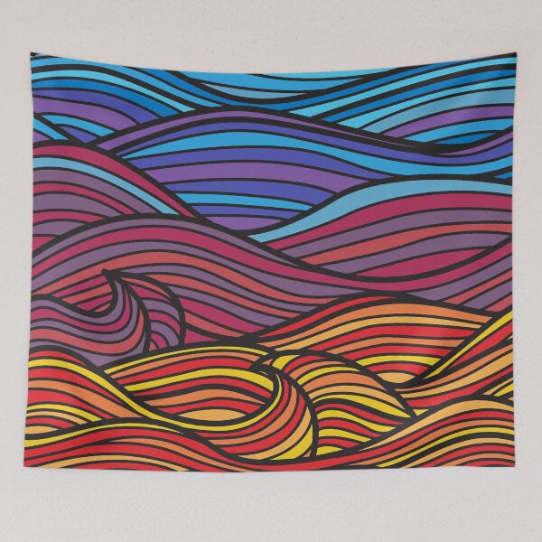Item preview, Sea waves with colors designed and sold by magenta-dream.