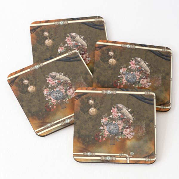 Item preview, Steampunk design with clocks, gears and flowers designed and sold by nicky2342.