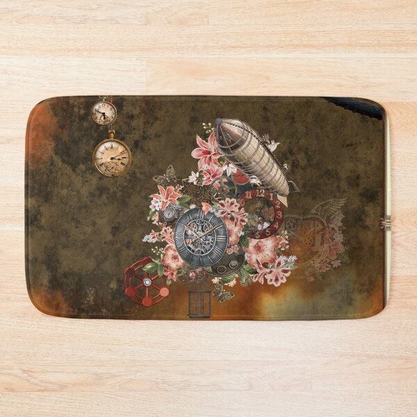 Item preview, Steampunk design with clocks, gears and flowers designed and sold by nicky2342.