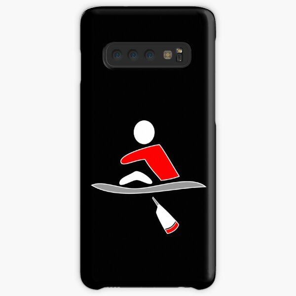 Rowing - single, red & black, dark background Samsung Galaxy Snap Case