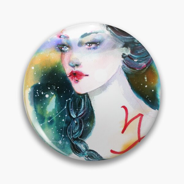 Item preview, Capricorn Zodiac Watercolor Illustration  designed and sold by silvianna.