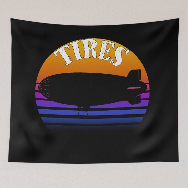 Item preview, Retro sunset Blimp Tires designed and sold by AllLeftSides42.
